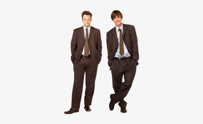 Swipe Up To See Zac Efron And Matthew Perry Fly Away - Tuxedo, transparent png #1666599