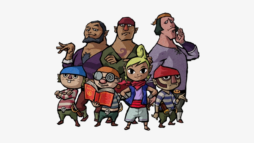Blonde Girl In The Middle - Zelda Wind Waker Character Art, transparent png #1666687
