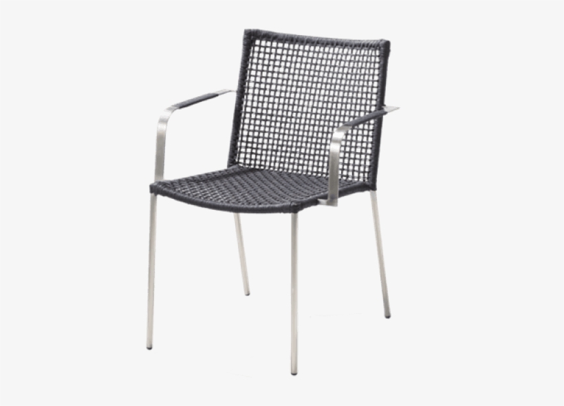 Anthracite - Cane-line Straw Armchair, Black, transparent png #1666927