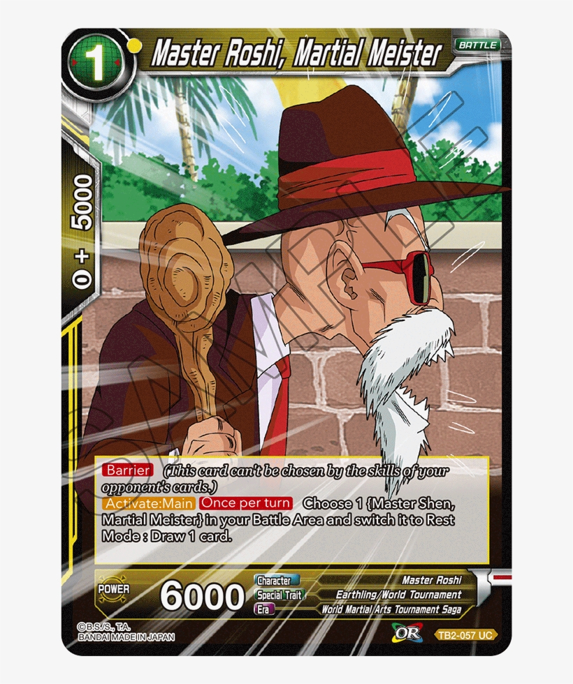 Tb2-057 Master Roshi, Martial Meister - Master Roshi, transparent png #1667017