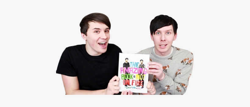 Dan Howell, Phan, And Danisnotonfire Image - Amazing Book Is Not On Fire Pages, transparent png #1667299
