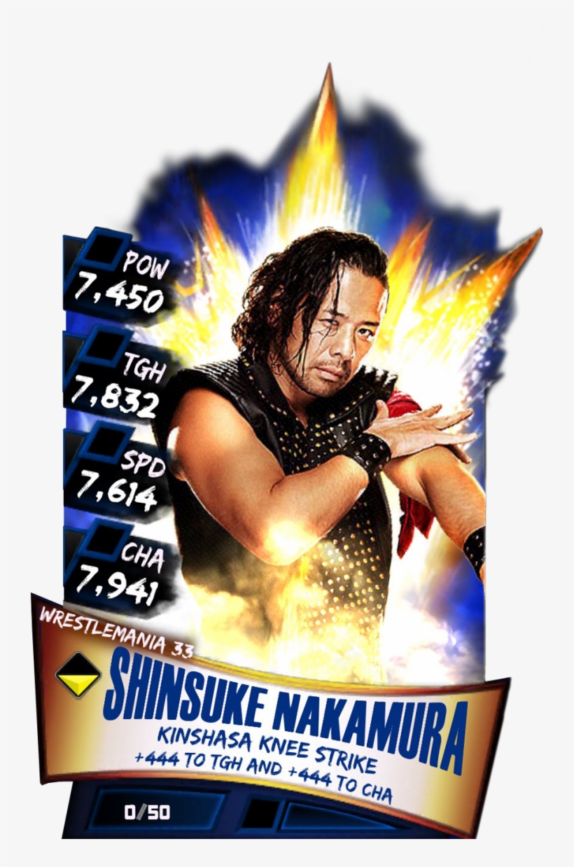 Shinsukenakamura S3 14 Wrestlemania33 - Wwe Supercard Wrestlemania 33 Carmella, transparent png #1667712