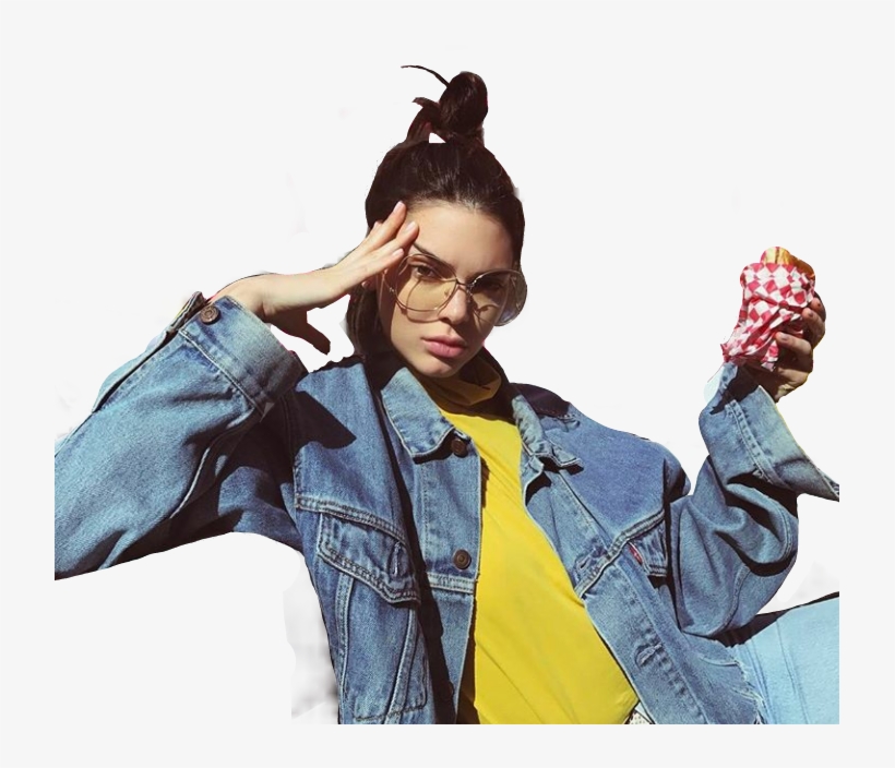 Kendalljenner Kendall Jenner Jenner Kyliejenner Jenner - Hot Women Oversized Clear Lens Metal Sunglasses Gold, transparent png #1667902