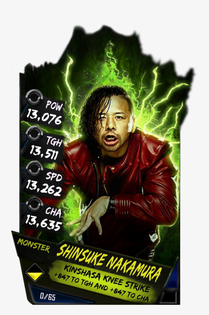 Shinsukenakamura S4 17 Monster - Wwe Supercard Monster Cards, transparent png #1667950