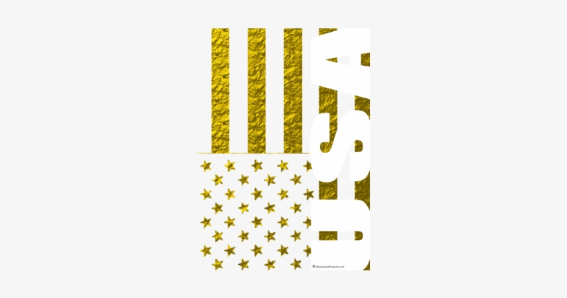 Usa Golden Stars And Stripes Flag Graphic Shirt - Illustration, transparent png #1667951