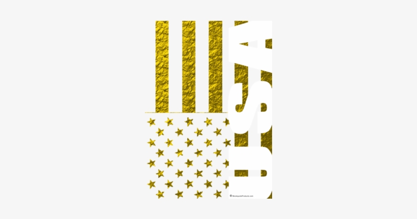 Usa Golden Stars And Stripes Flag Graphic Shirt - Illustration, transparent png #1667951