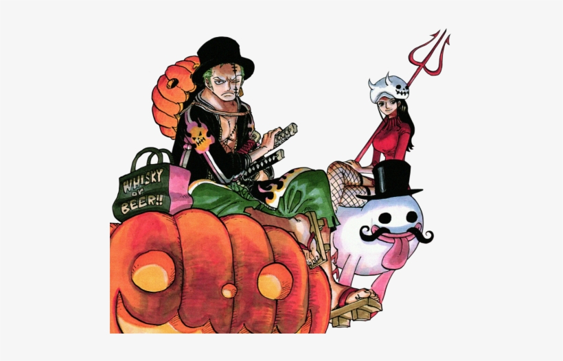 Zoro Robin From Chapter 685 Color Spread One Piece Halloween Free Transparent Png Download Pngkey