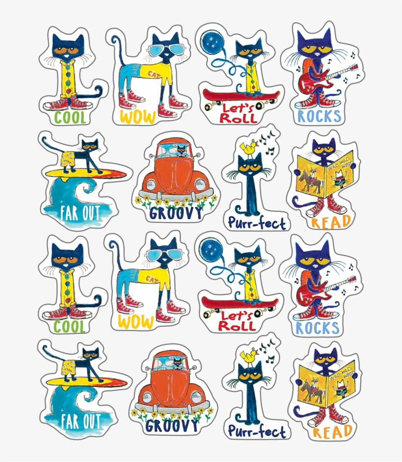 Tcr63935 Pete The Cat Stickers Image - Harper Collins Publishers Pete The Cat And His Four, transparent png #1668469