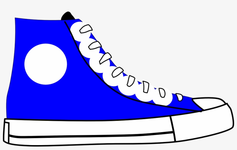 Vector Royalty Free Library Shoe Converse Free On Dumielauxepices - Blue Shoe Clipart, transparent png #1668645