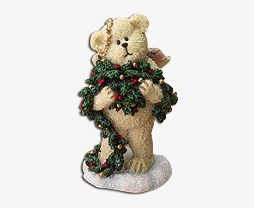 1st Edition Boyds Lil Wings Swags Angel Bear With Garland, transparent png #1669499