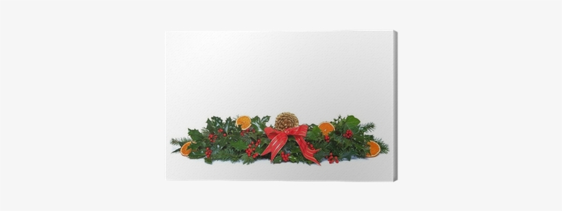 Holly And Dried Orange Christmas Garland - Christmas Day, transparent png #1669633