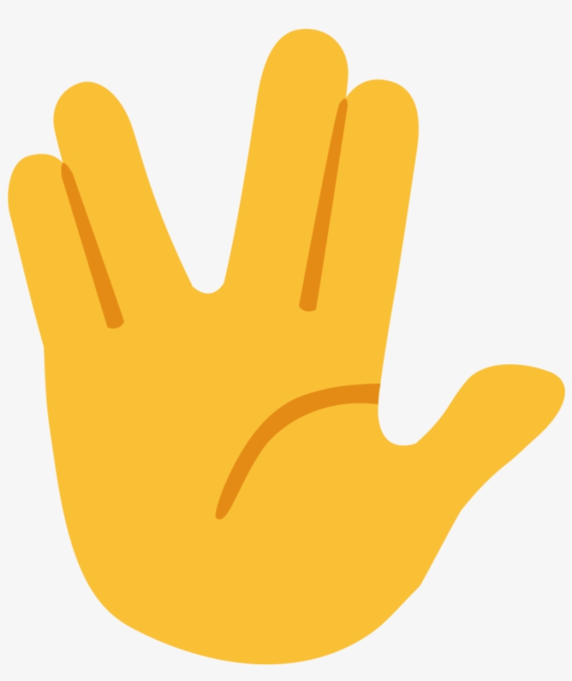 File - Emoji U1f596 - Svg - Emoji Png Vulcan Salute Emoji, transparent png #1670832