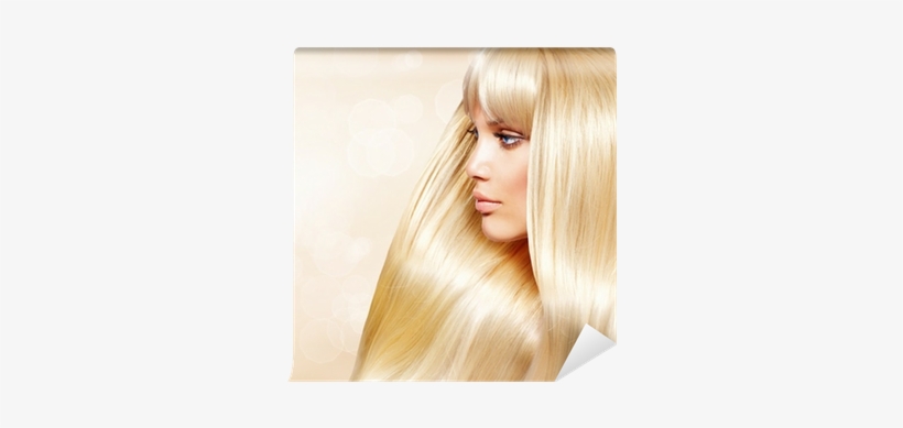 Fashion Girl With Healthy Long Smooth Hair Wall Mural - Echthaar Extensions Haarspangen Haarklammern Haarclips, transparent png #1671097