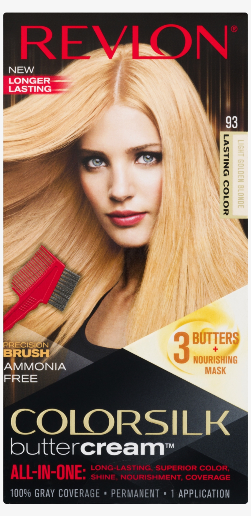 Colorsilk Butter Cream Hair Color Light Golden Blonde - Revlon Light Golden Blonde, transparent png #1671161
