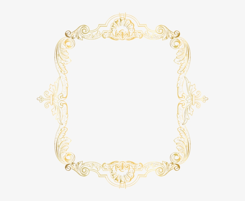 Vintage Square Gold Golden Frame Border Squareframe - Motif, transparent png #1671269