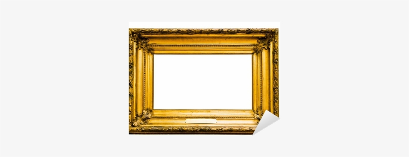 Vintage Gold Frame, Isolated On White Sticker • Pixers® - Gold, transparent png #1671418