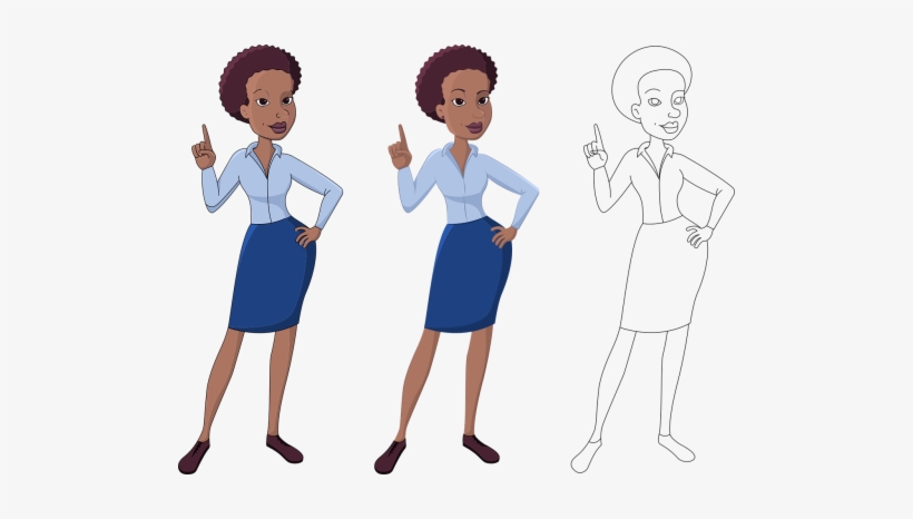 Up,business Women,woman Business,corporate - Cartoon, transparent png #1671538