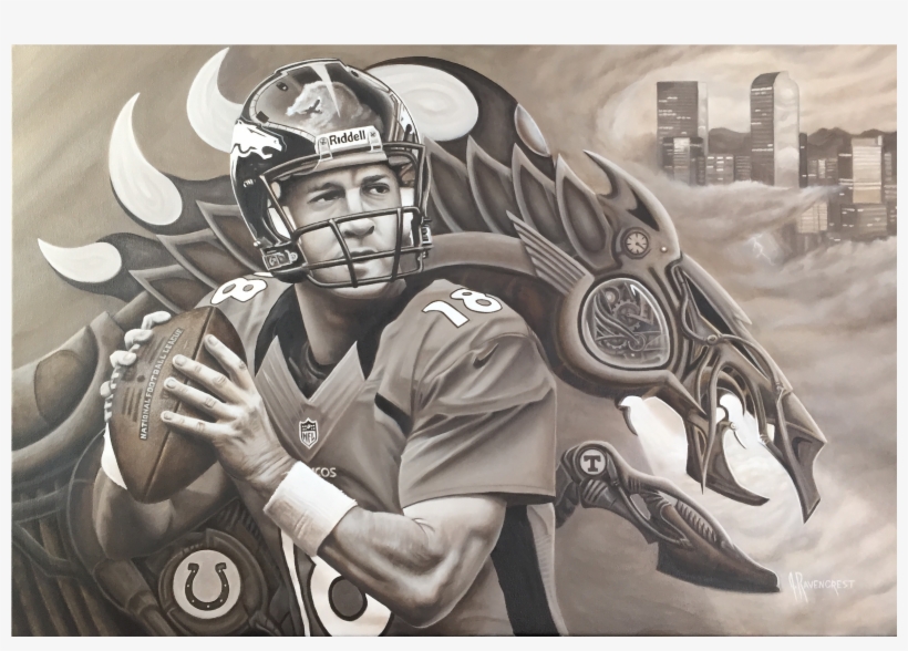 Undefined - Peyton Manning Denver Broncos Football Sport 32x24, transparent png #1671541