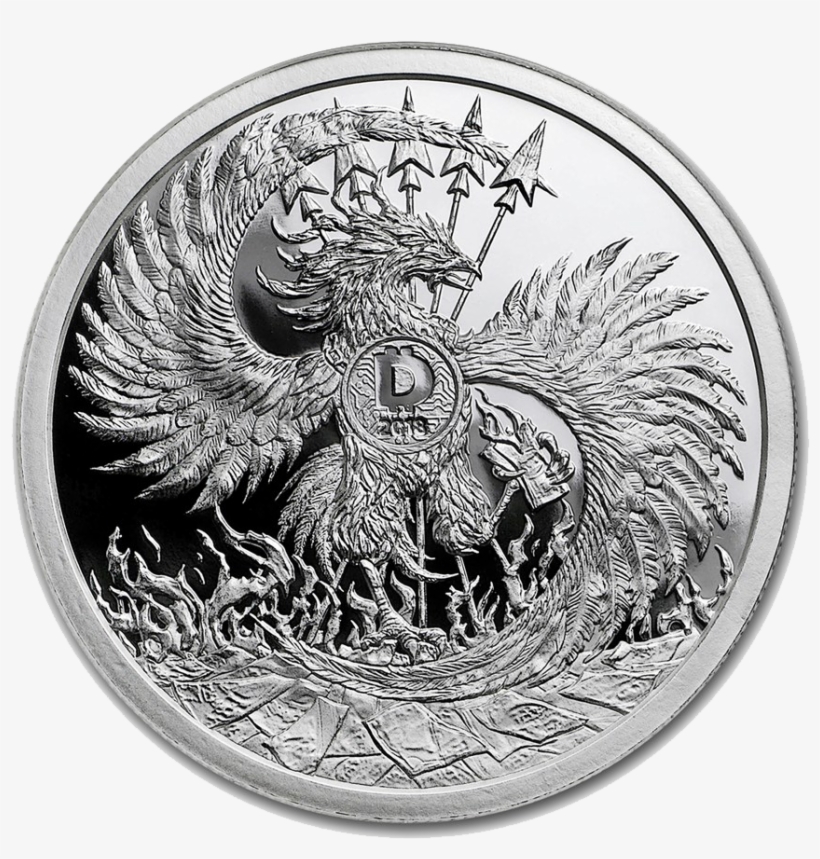 2018 Minimintage Mark Of The Beast 2oz Silver Shield - Silver, transparent png #1671907
