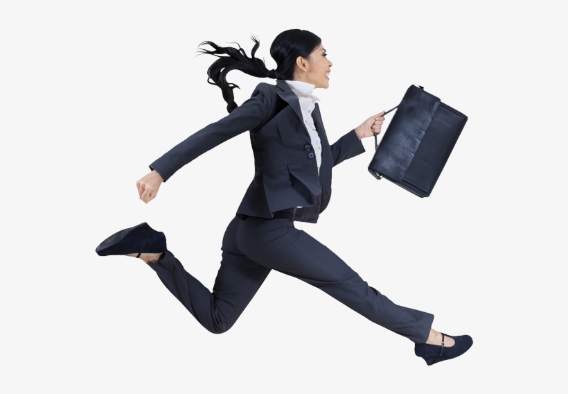 Business Woman Running, transparent png #1671910