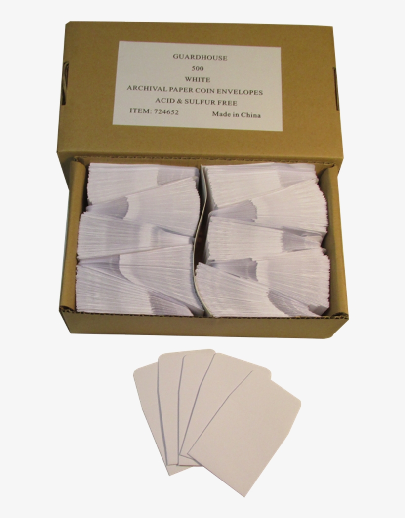 Archival Paper Coin Envelope, White - Coin Envelopes, transparent png #1672178