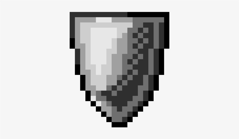 Shield Silver - Pixel Shield Png, transparent png #1672614