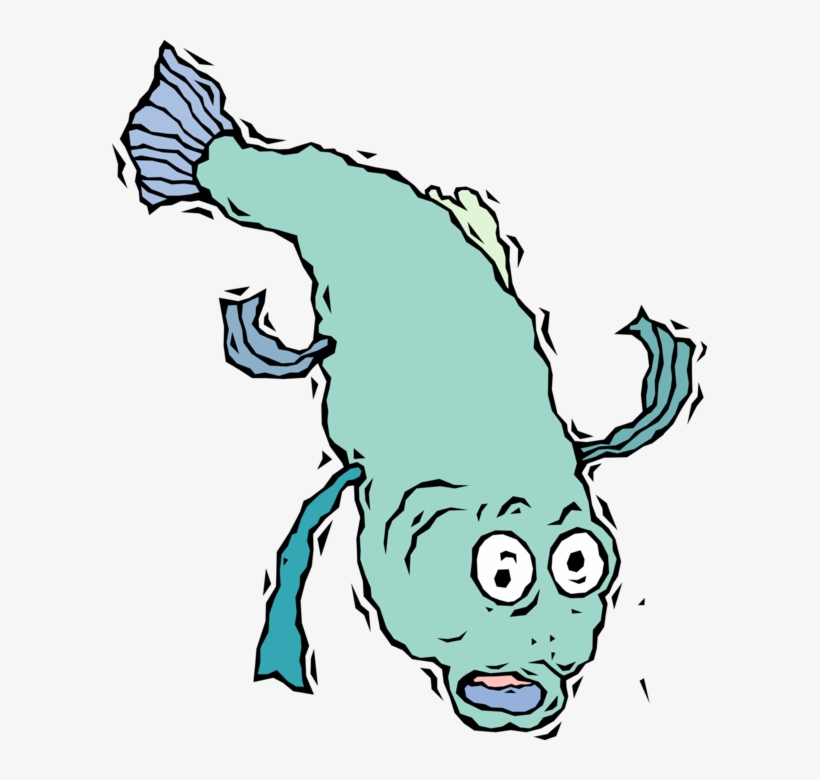 Vector Illustration Of Fish Jumps Out Of The Water, transparent png #1673300