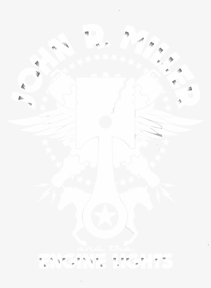 John R Miller Piston Design White On Black, transparent png #1673401