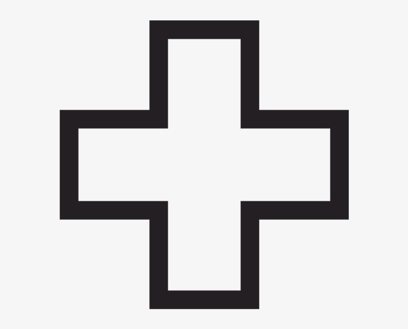 28 Collection Of Red Cross Clipart Black And White - Hospital Symbol Black And White, transparent png #1673640