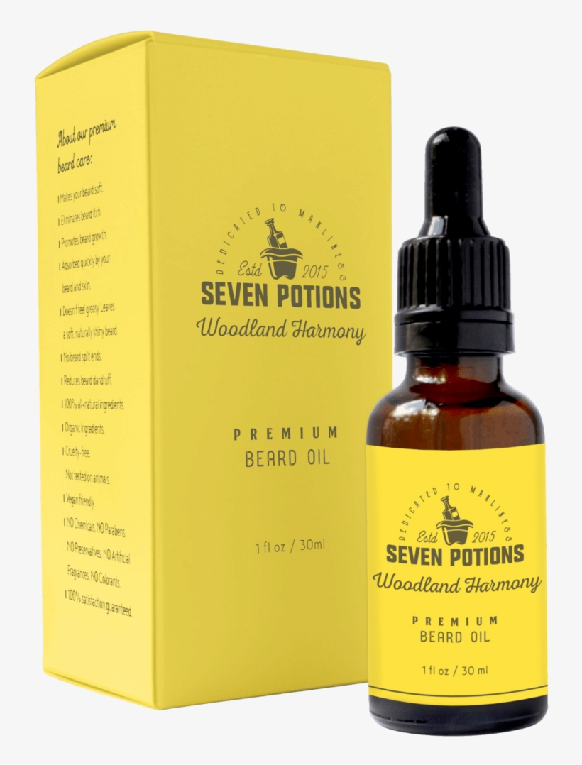 Seven Potions Beard Oil Woodland Harmony To Grow A - Seven Potions-beard Oil & Leave-in Conditioner, transparent png #1673736