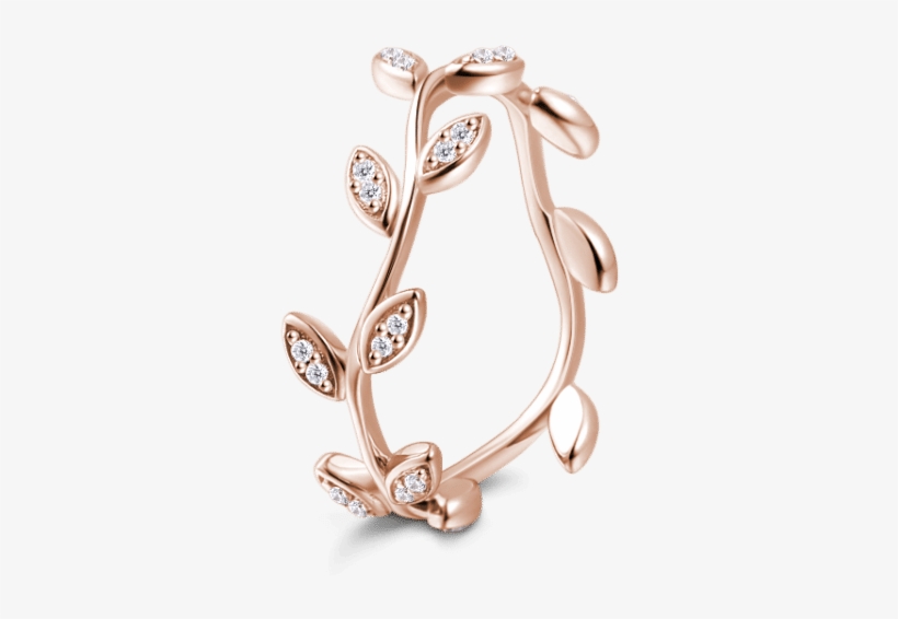 Rose Gold Vine Rings Laurel Wreath Ring Single Eternity, transparent png #1674284