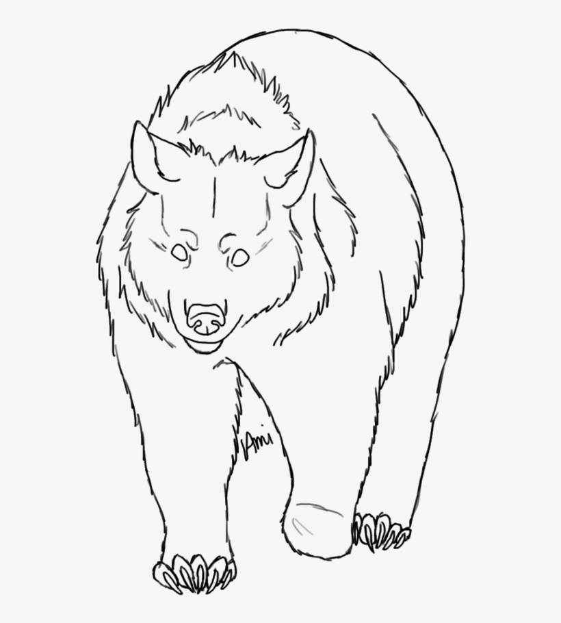Free Line Art Bear - Bear, transparent png #1674581
