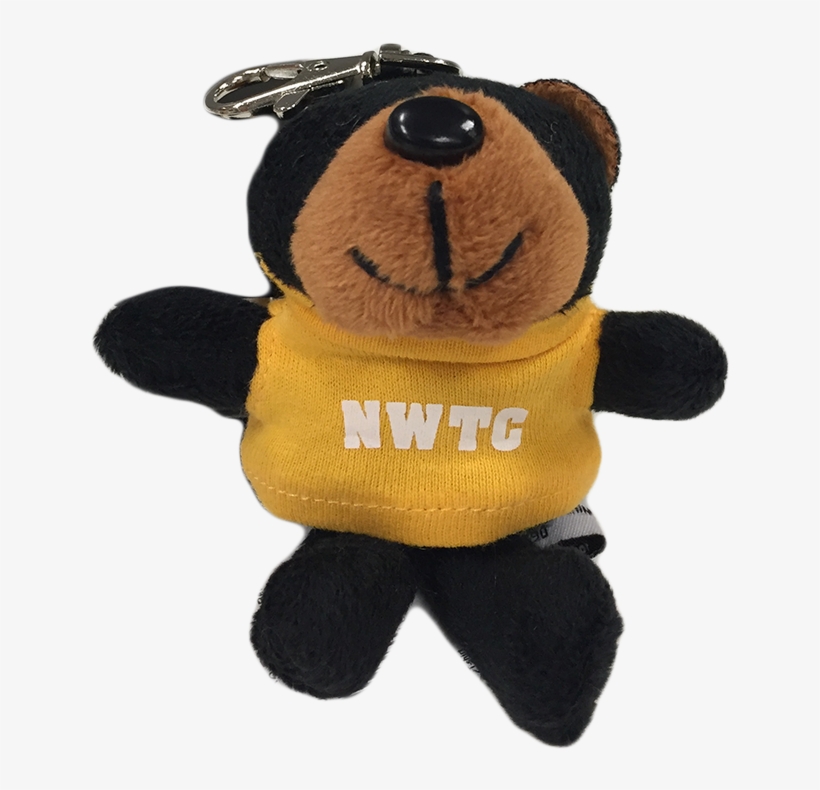 Plush Black Bear Key Tag - Teddy Bear, transparent png #1675106