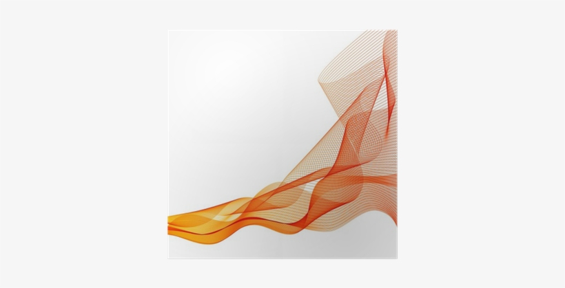 Abstract Vector Orange Wave Background Waved Lines - Euclidean Vector, transparent png #1675292