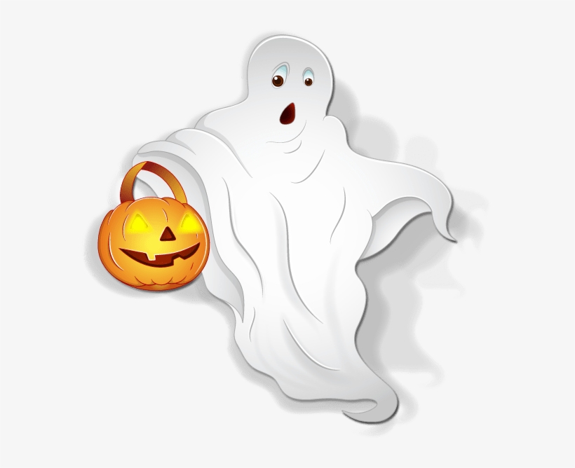 Halloween-ghost - Halloween Ghost Clipart, transparent png #1675488