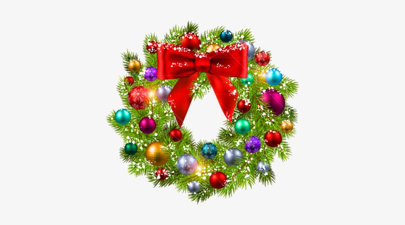 Christmas Wreaths - Christmas Wreath Clipart Free, transparent png #1676382