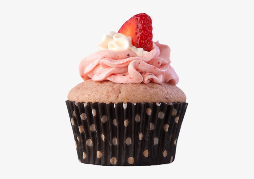 Strawberry Cupcake By Bubupoodle On Deviantart - Cupcakes With Transparent Background, transparent png #1676383