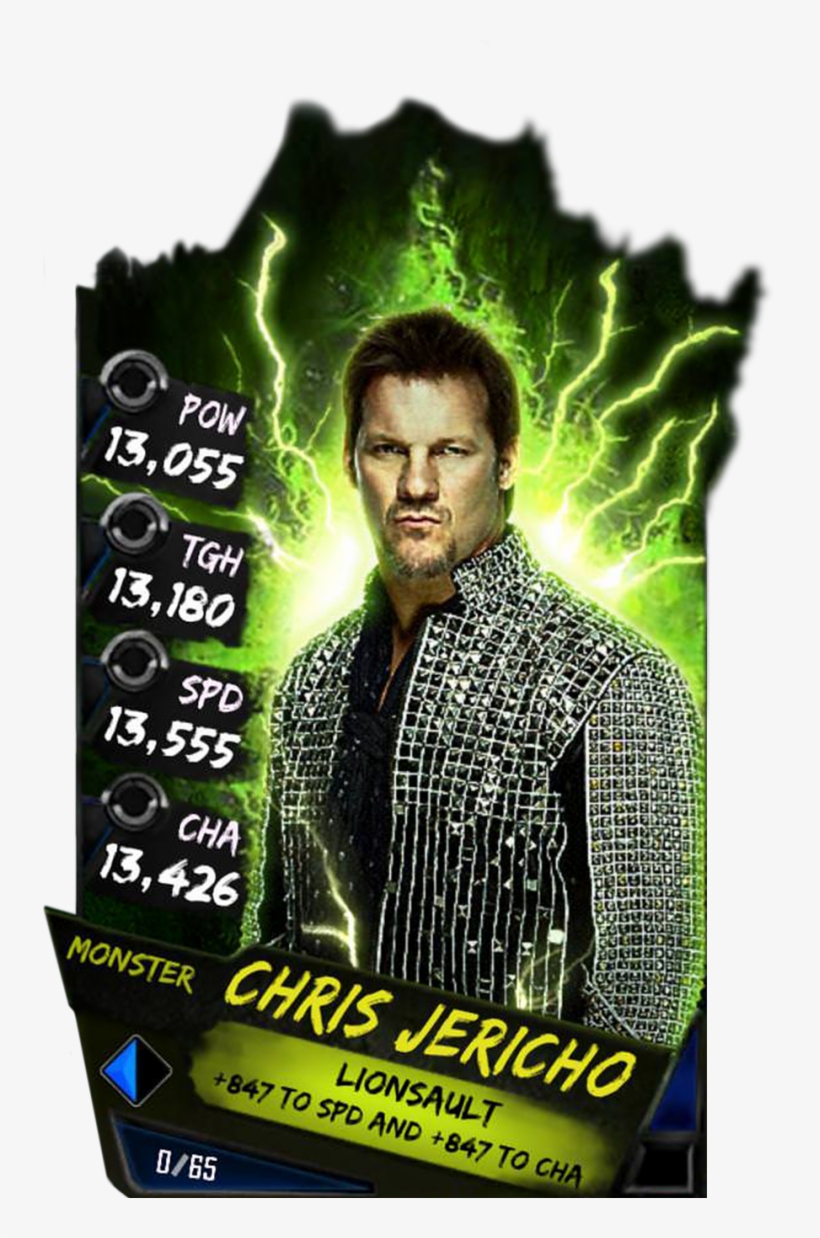 Chrisjericho S4 17 Monster - Wwe Supercard Monster Cards, transparent png #1676894
