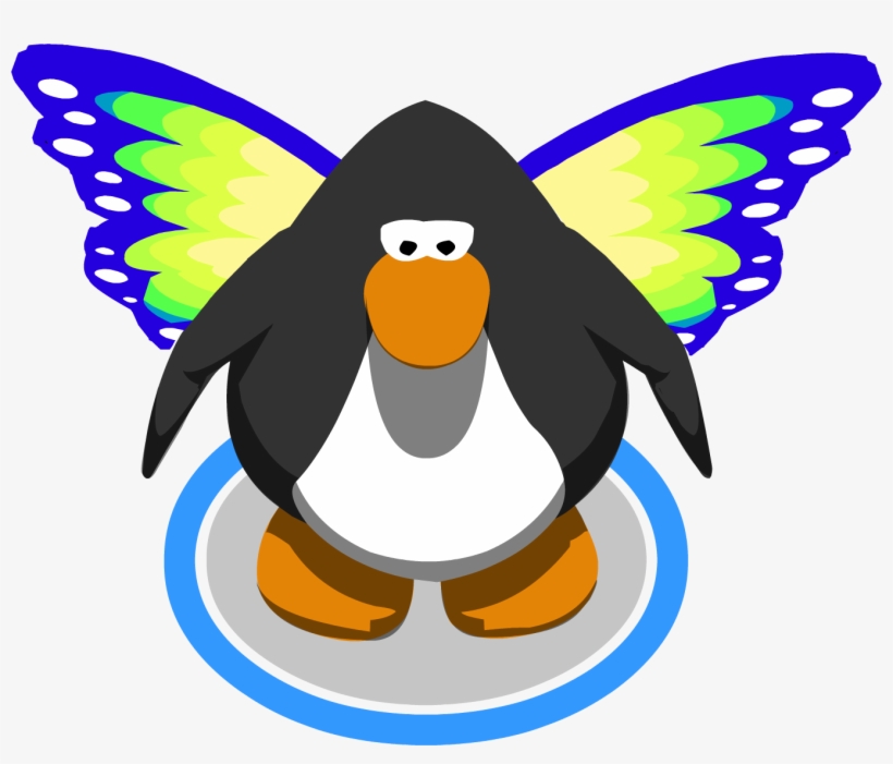 Green Butterfly Wings In-game - Club Penguin Mohawk, transparent png #1677243