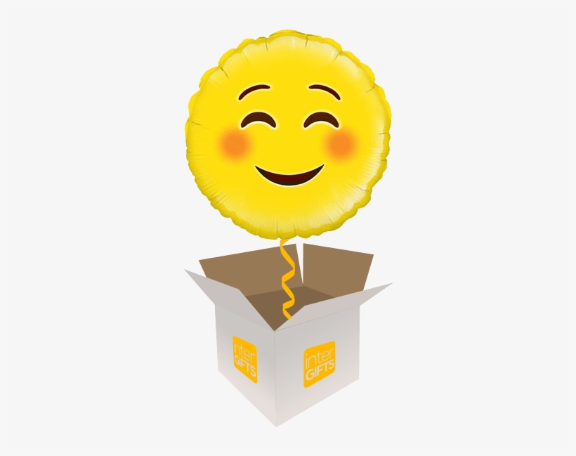 Blush Emoji - 46cm Cool Emoji Sunglasses Design Foil Party Balloon, transparent png #1677654