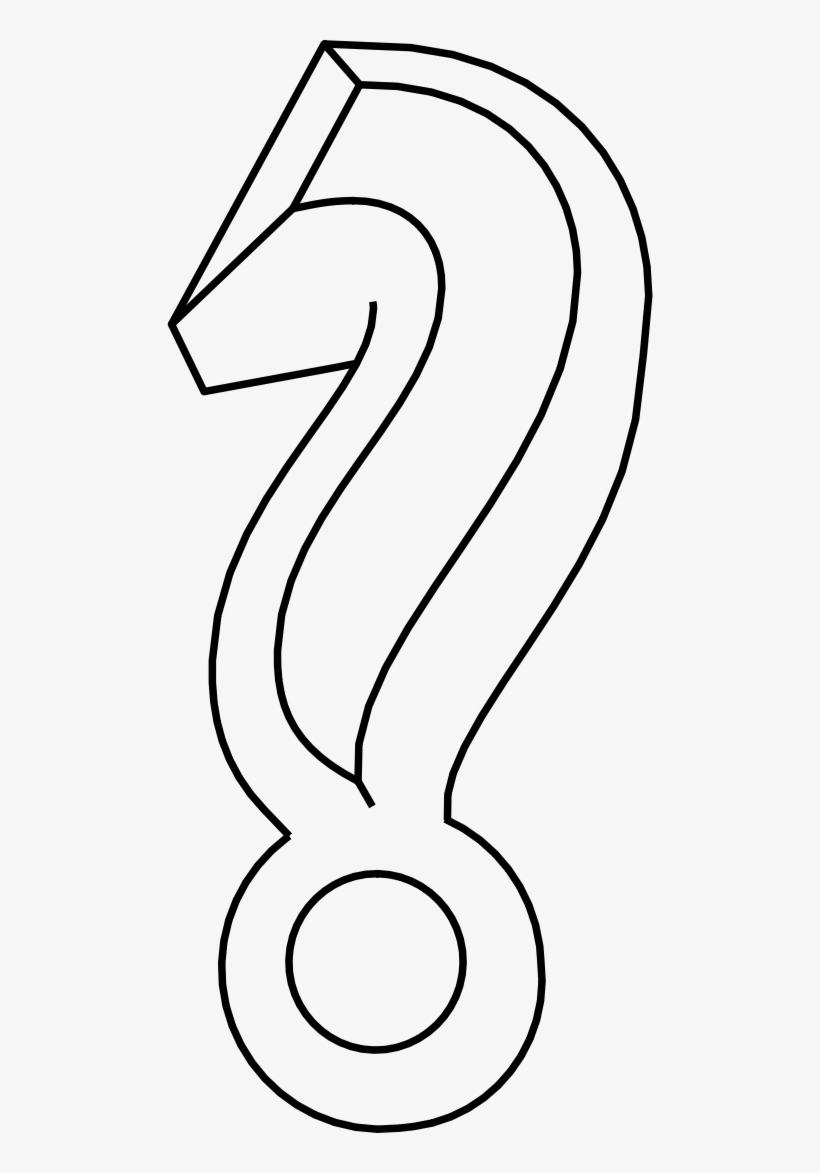 Riddler Question Mark Outline - Clip Art, transparent png #1677984