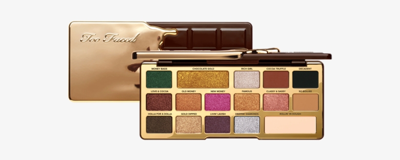 Chocolate Gold Eye Shadow Palette - Two Faced Gold Palette, transparent png #1678122