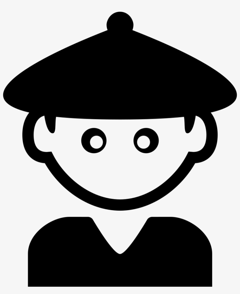 Boy With Chinese Hat Comments - Chinese Boy Head Png, transparent png #1678340