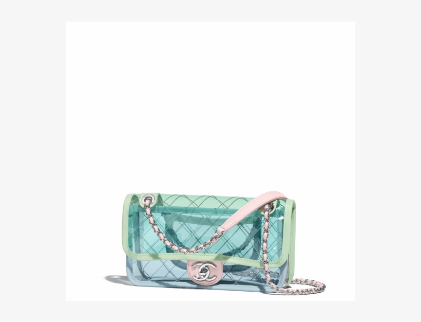 Clear Plastic Bags - Chanel Pvc Flap Bag, transparent png #1678434