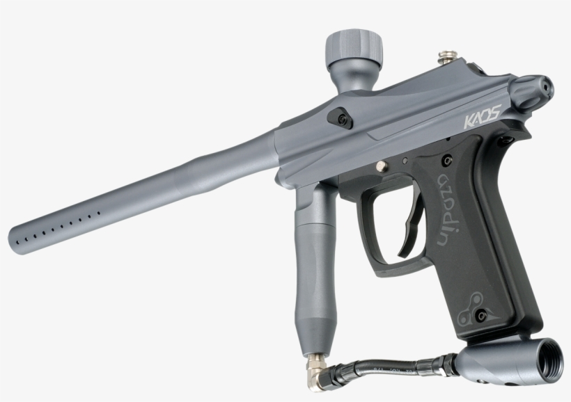 Gun Mental Blue Kaos Paintball Gun Marker↓ - Azodin Kaos Blue And Silver, transparent png #1679687