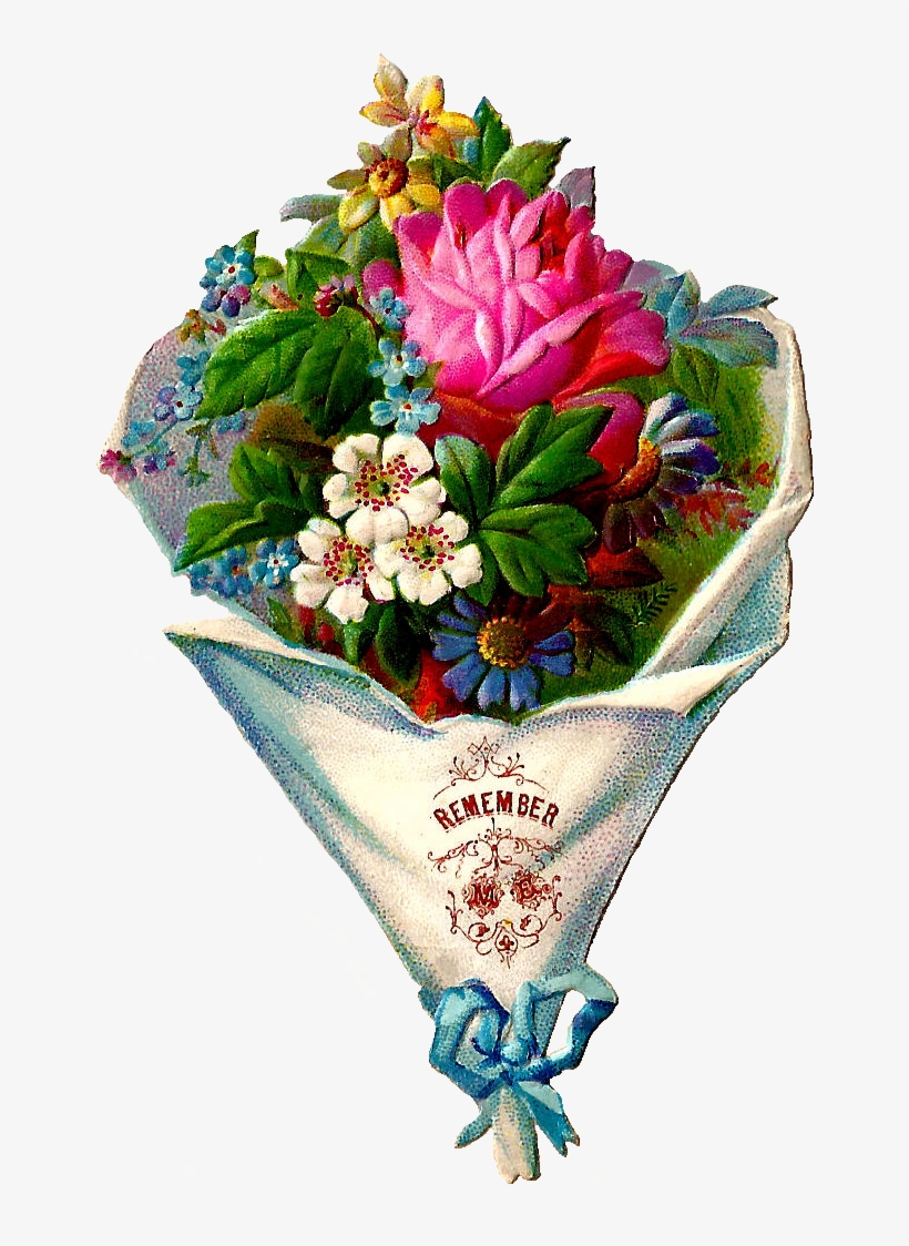 Pink Flower Clipart Flower Bouquet - Bouquet Flowers Clipart Png, transparent png #1679847