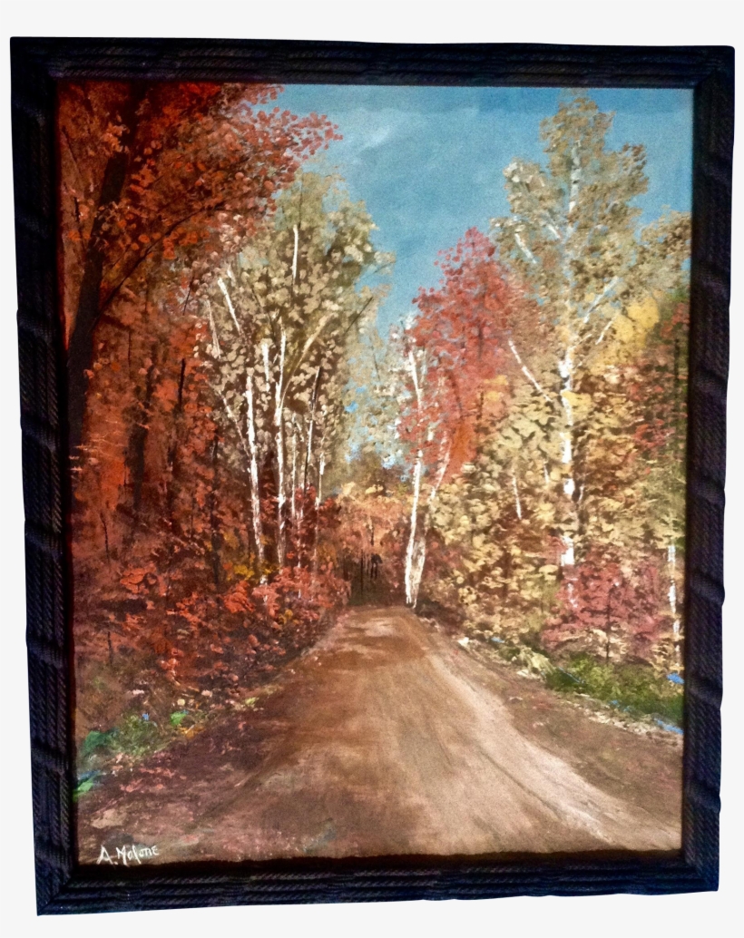 Malone, Oil Painting On Board Autumn Splendor Signed - Oil Painting, transparent png #1680808