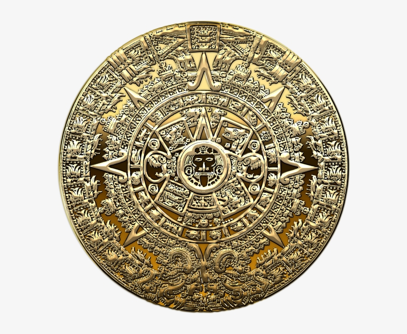 Bleed Area May Not Be Visible - Aztec Calendar Gold, transparent png #1680866