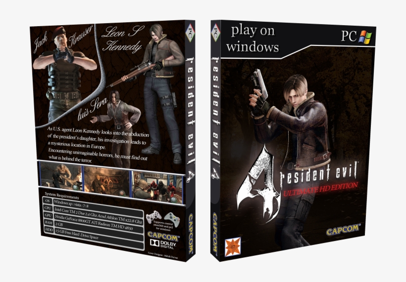 Resident Evil 4 Ultimate Hd Edition Box Art Cover - Resident Evil 4 Ultimate Hd Edition Cover, transparent png #1681239