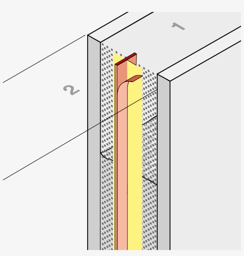 Controlled Crack Joint Formwork Element With Coated - Diagram, transparent png #1681955